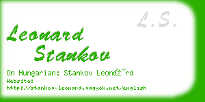 leonard stankov business card